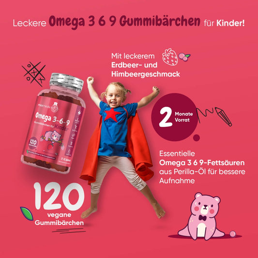 Hauptmerkmale von Omega-3-6-9 Gummibärchen für Kinder