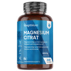 Magnesiumcitrat-Kapseln im braunen Kapselglas mit blauem Etikett von WeightWorld