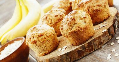Chia-Leinsamen-Bananen-Hafer Muffins