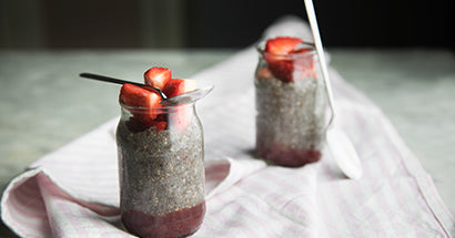 Chia-Pudding mit Erdbeeren