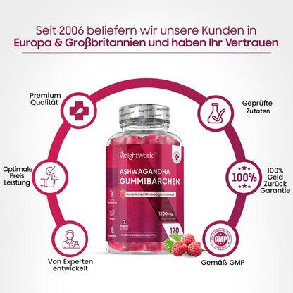 Leckere Ashwagandha Gummibärchen in Herzform