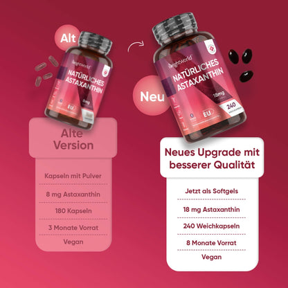 Astaxanthin Kapseln- Neues Upgrade