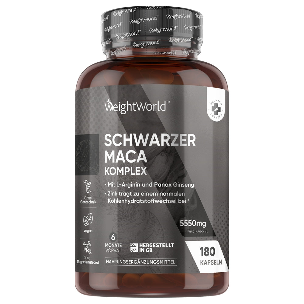 WeightWorld Schwarzer Maca Komplex Kapseln 