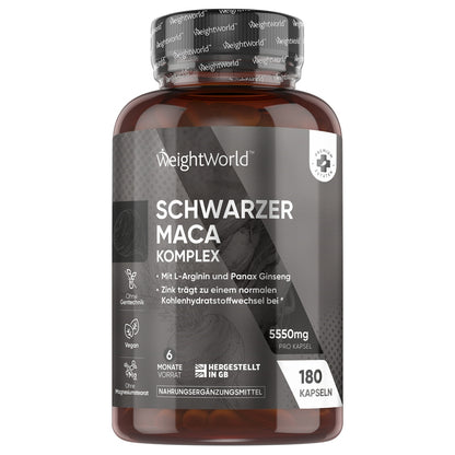 WeightWorld Schwarzer Maca Komplex Kapseln 