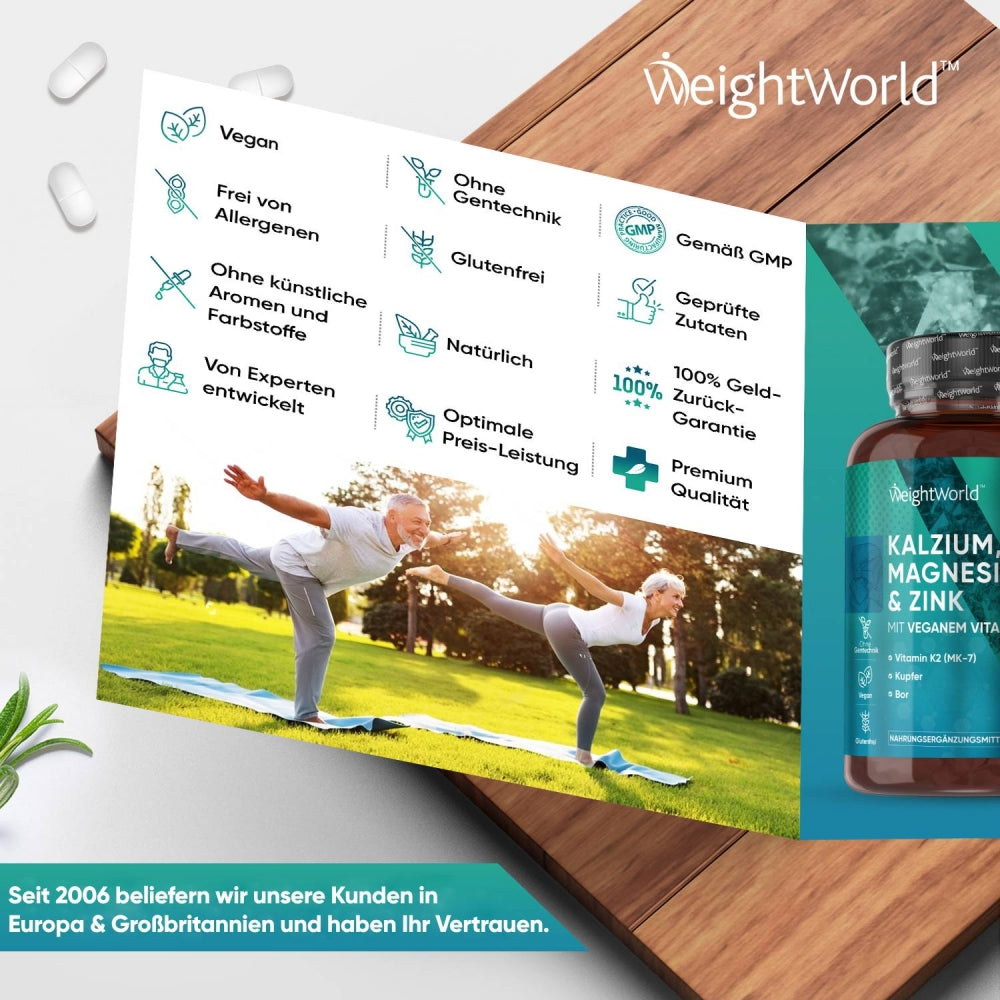 Warum sollten Sie Weightworld Kalzium, Magnesium & Zink Tabletten wählen