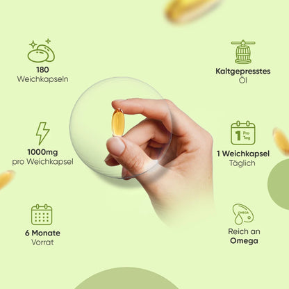 Hanfsamenöl Weichkapseln mit Omega 3,6 & 9