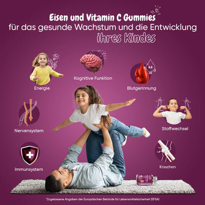 Vorteile von Eisen- und Vitamin-C-Gummibärchen für Kinder