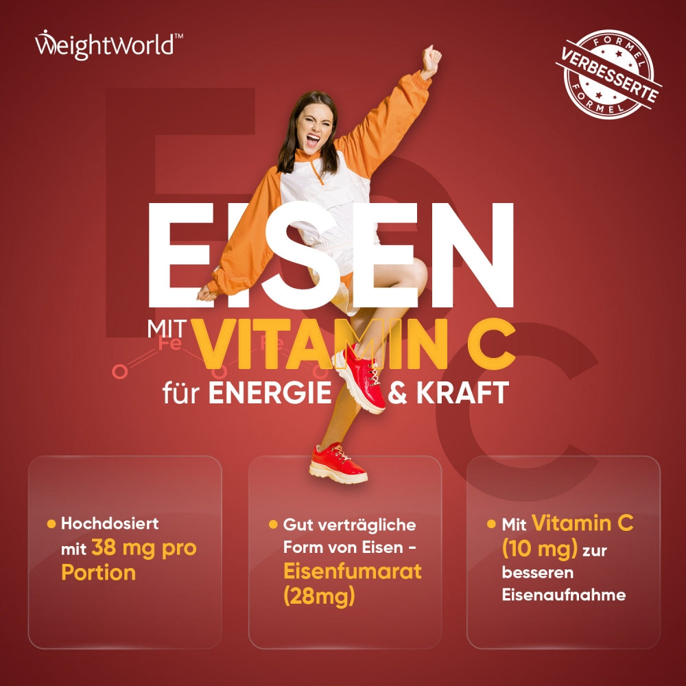 Eisen Gummibärchen mit Vitamin C mit für mehr Energie & Kraft
