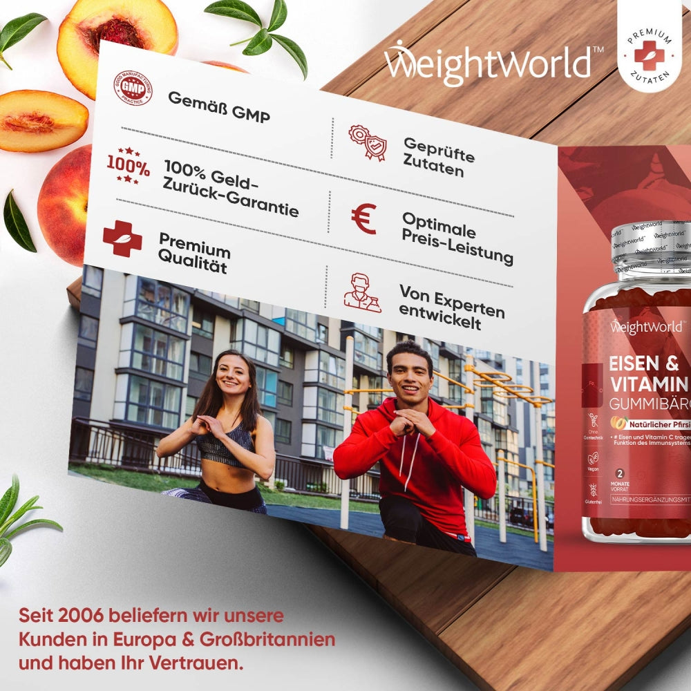 Eisen Gummibärchen mit Vitamin C,seit 2006 das Vertrauen der Kunden.