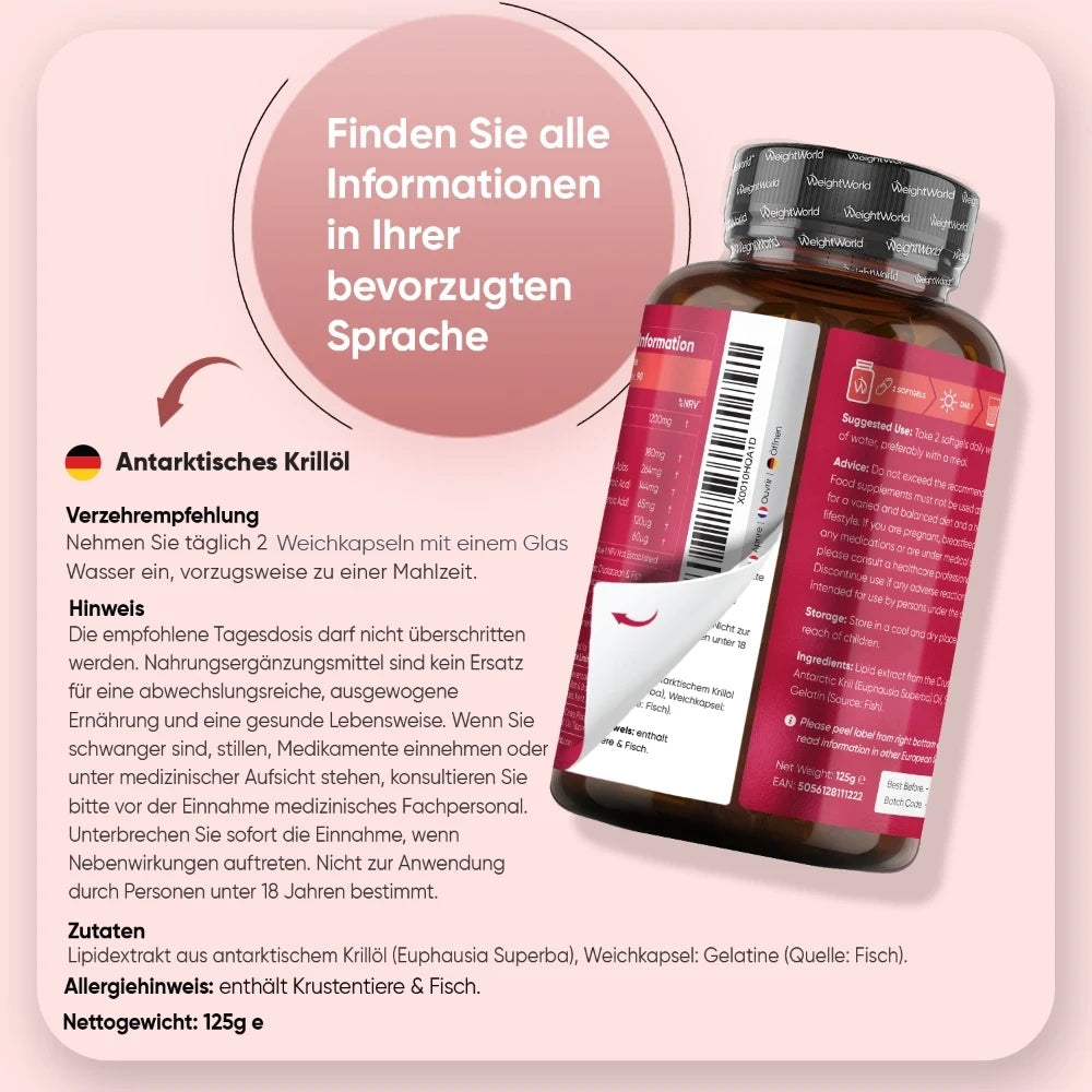 Antarktisches Krillöl Weichkapseln