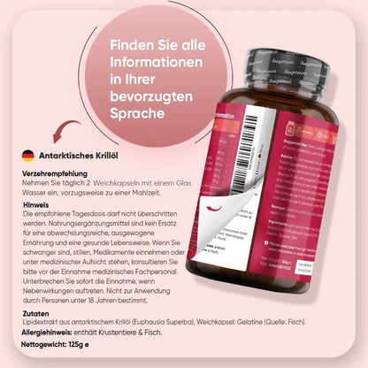 Antarktisches Krillöl Weichkapseln