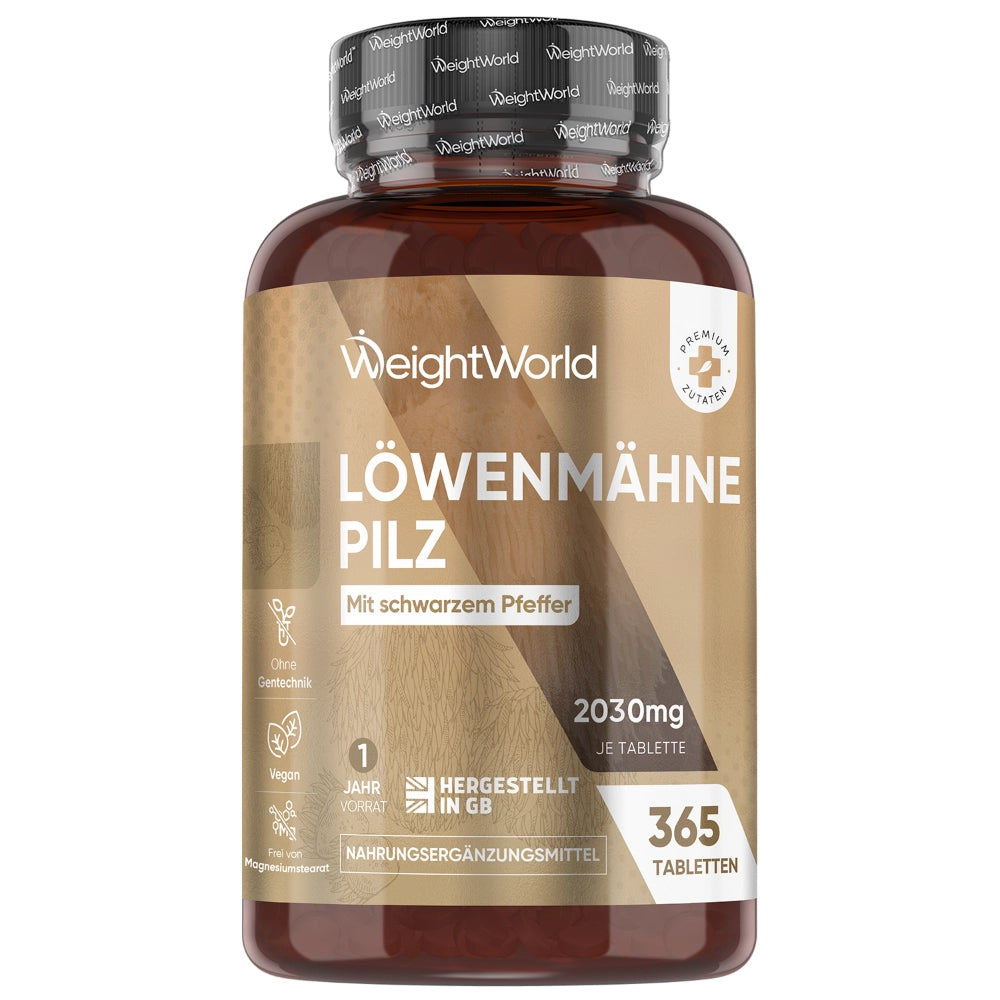 Weightworld Löwenmähne Pilz Tabletten