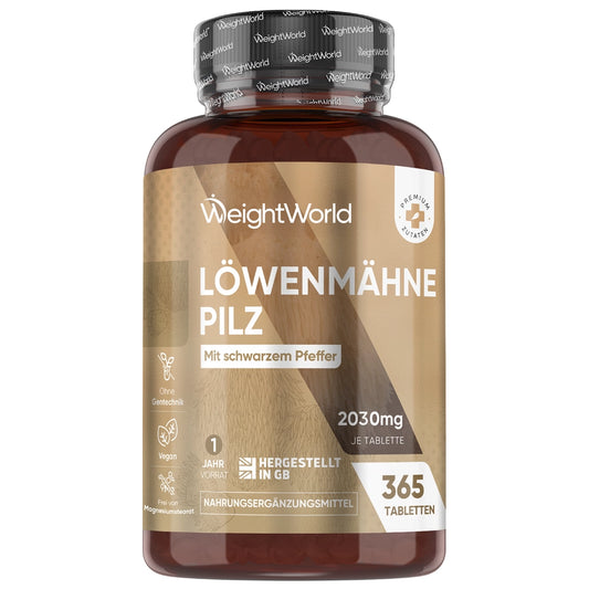 Weightworld Löwenmähne Pilz Tabletten