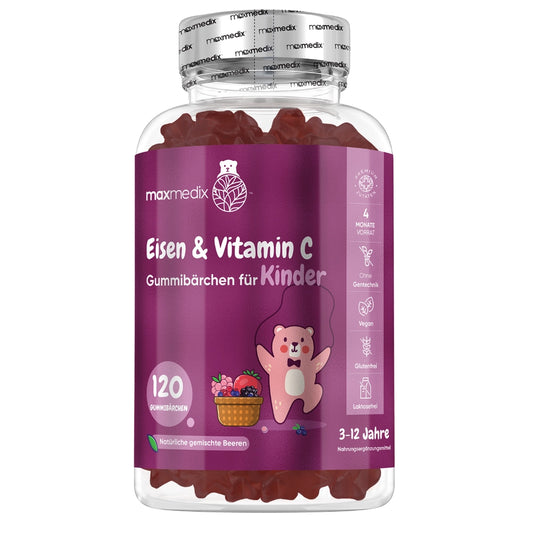 Eisen und Vitamin C Gummibärchen für Kinder