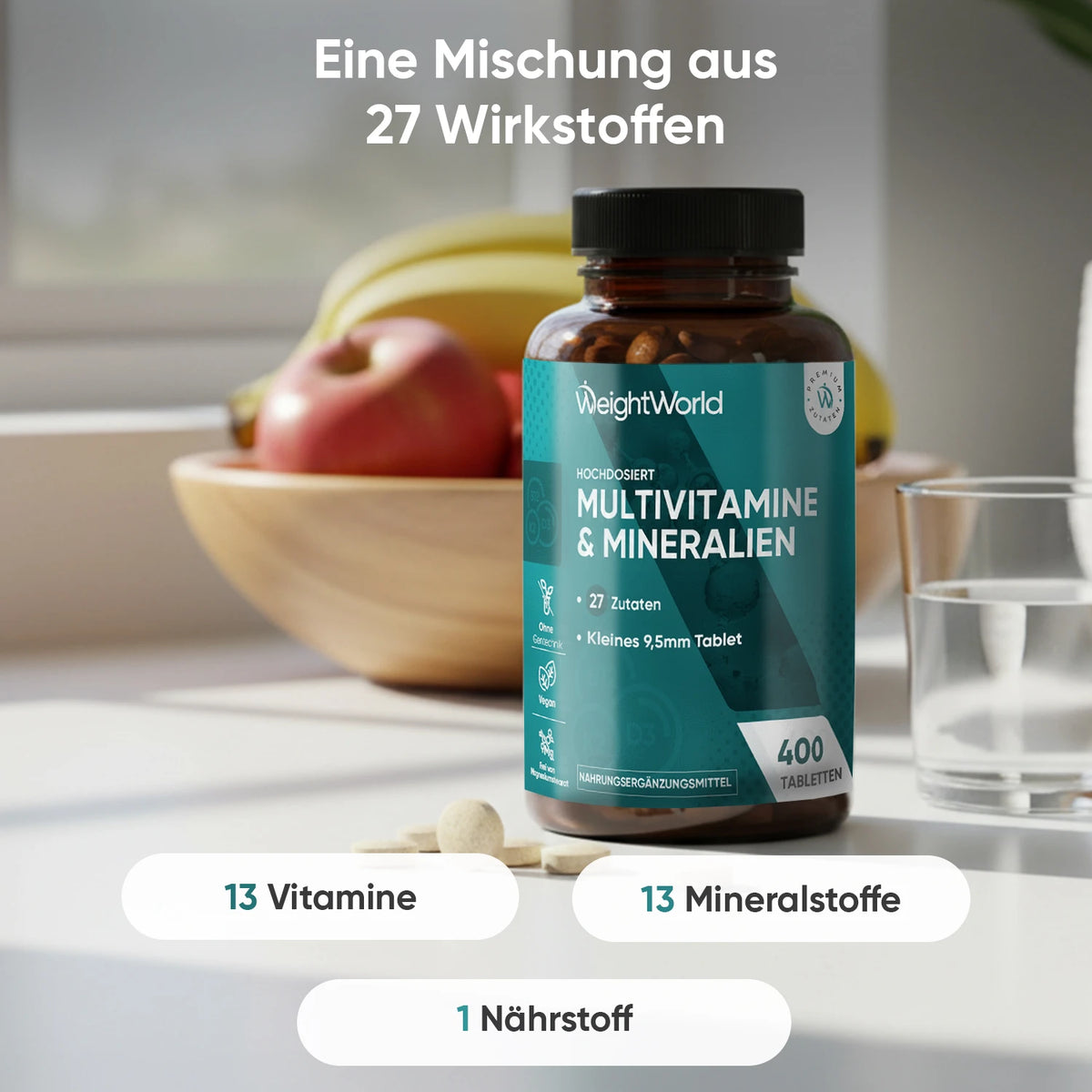 Multivitamine und Mineralien Tabletten