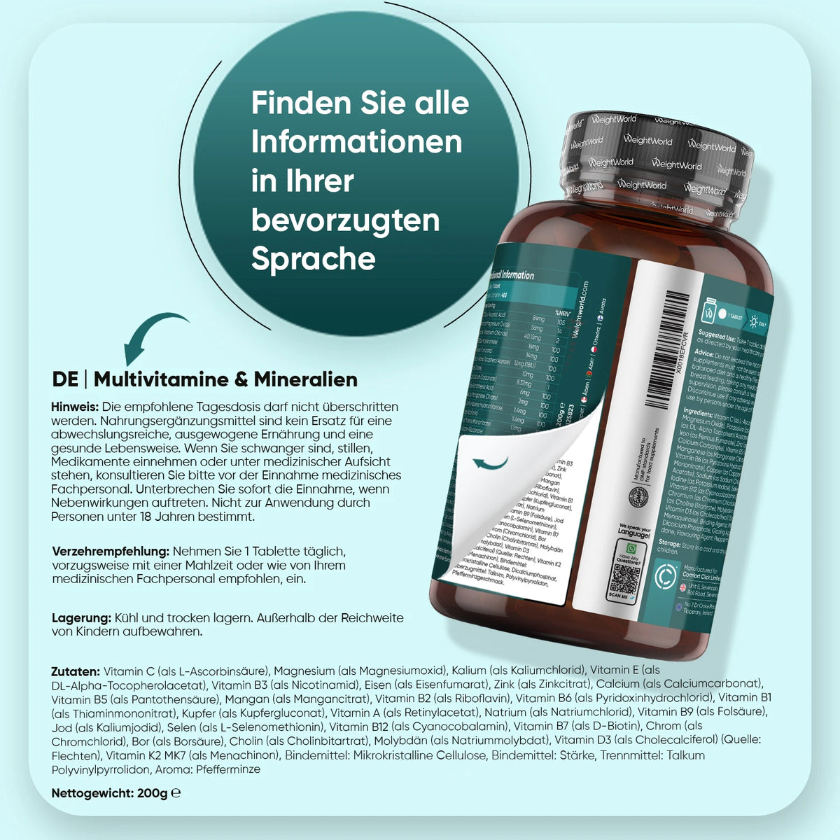 Multivitamine und Mineralien Tabletten