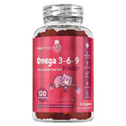 Omega-3-6-9 Kinder-Gummibärchen im Glas, Himbeer-Erdbeergeschmack, 120 Stück