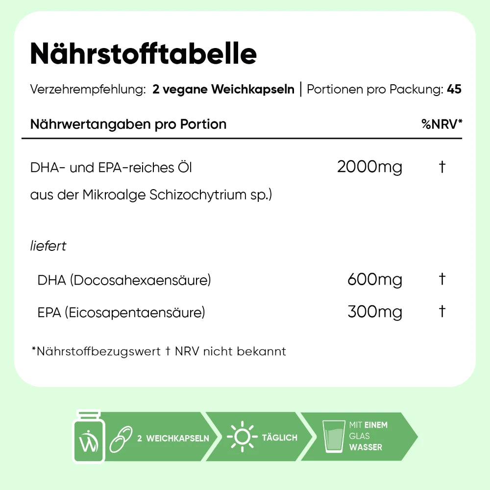 Vegane Omega-3 Kapseln