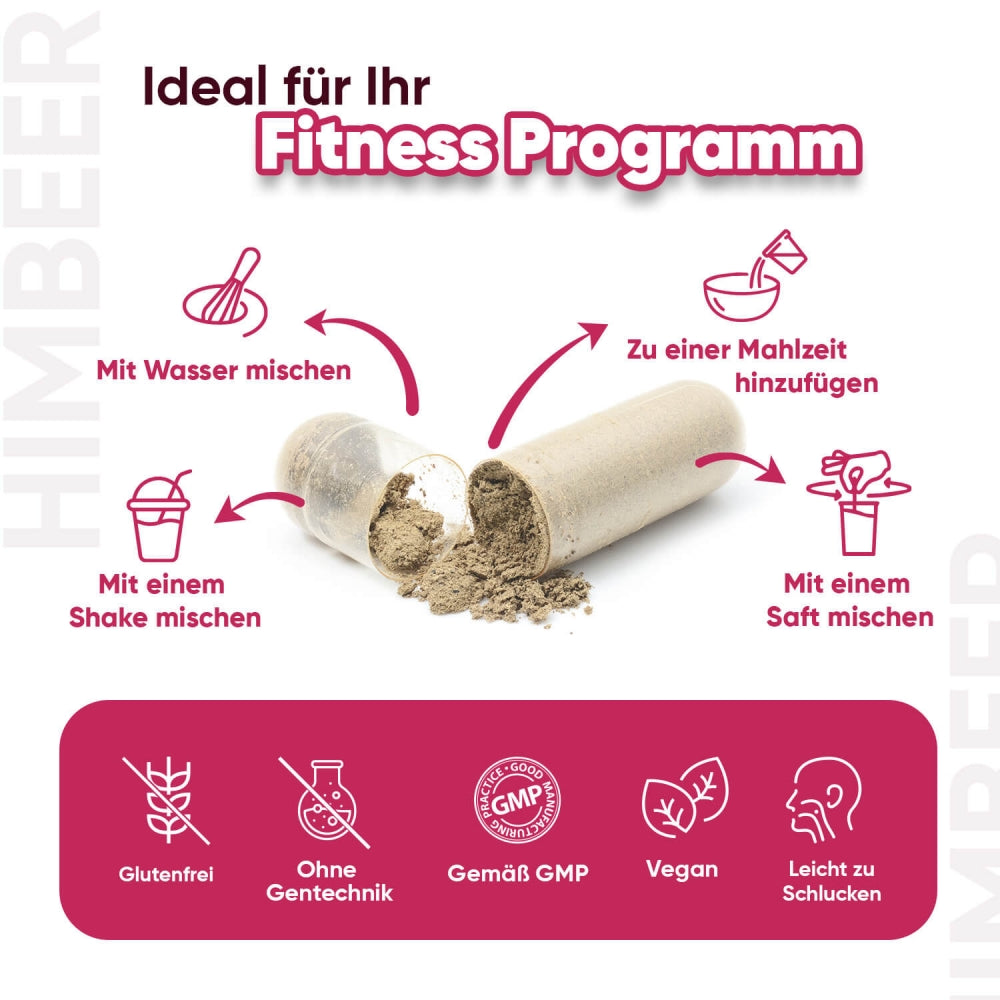 Himbeer Keton Kapseln | 1200 mg | Vegan