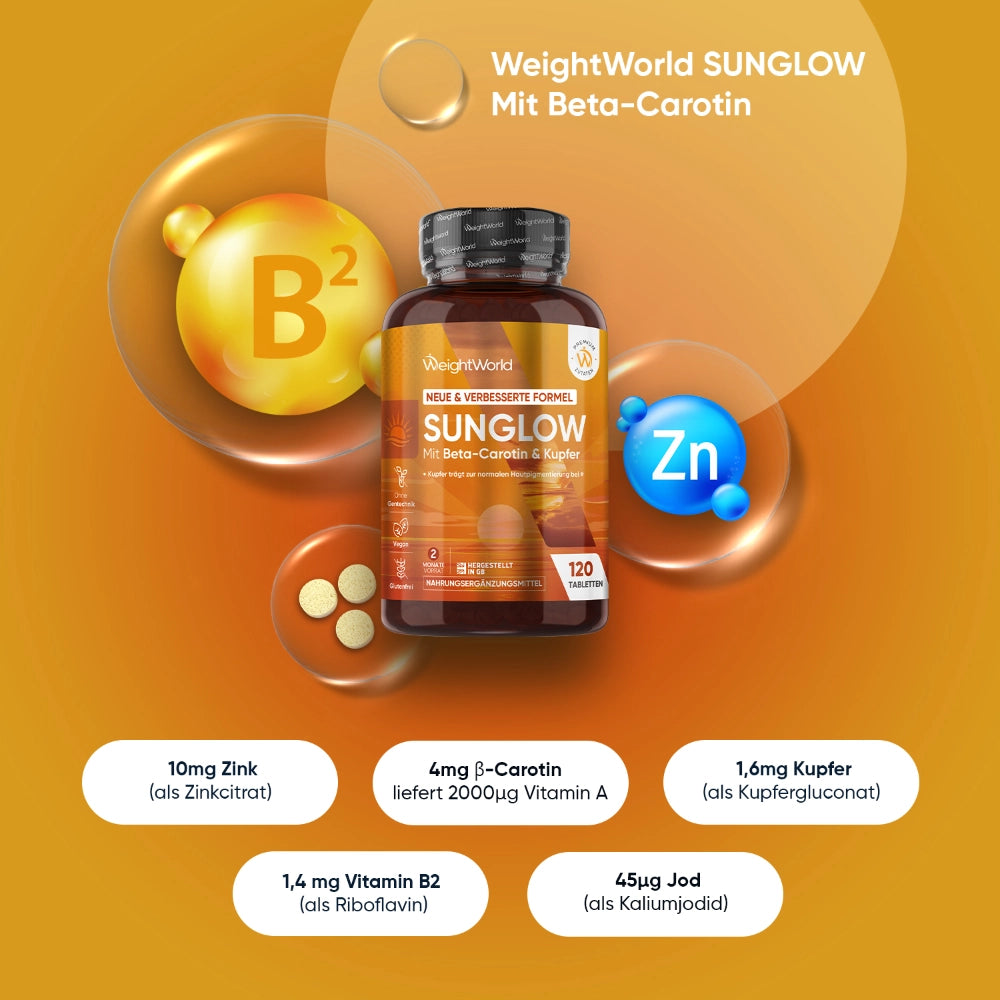 Sunglow Bräunungstabletten mit Beta Carotin