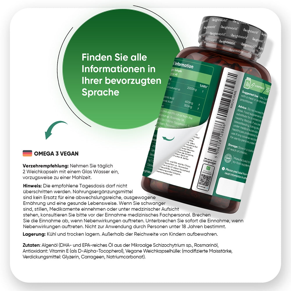 Anwendung unserer Veganen Omega-3 Kapseln