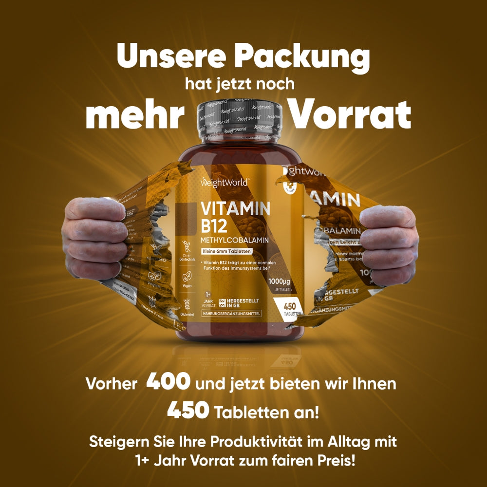 Steigern Sie Ihre tägliche Produktivität mit Vitamin B12 1000 μg Tabletten