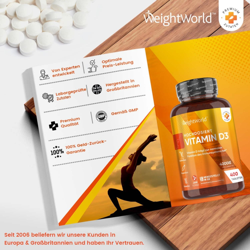 Merkmale von Vitamin D3 Tabletten