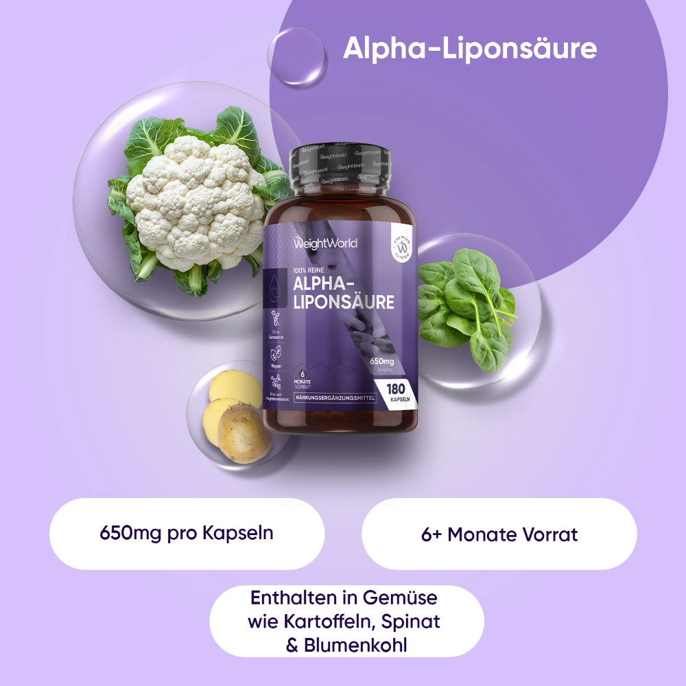 Reine Alpha-Liponsäure Kapseln