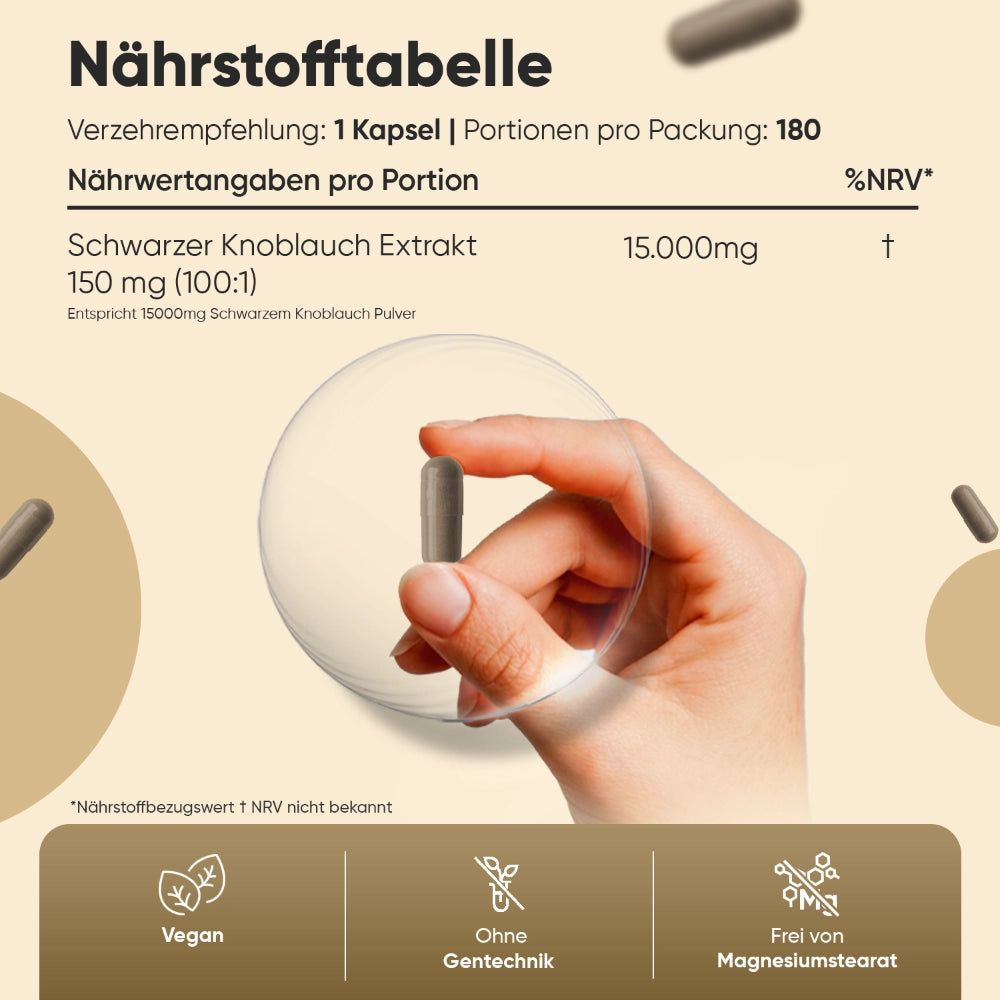 Schwarzer Knoblauch Extrakt Kapseln