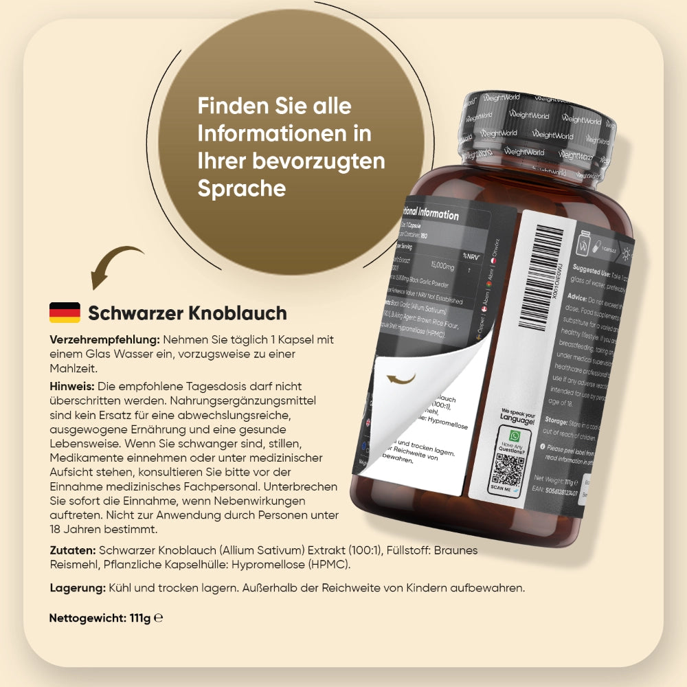 Schwarzer Knoblauch Extrakt Kapseln