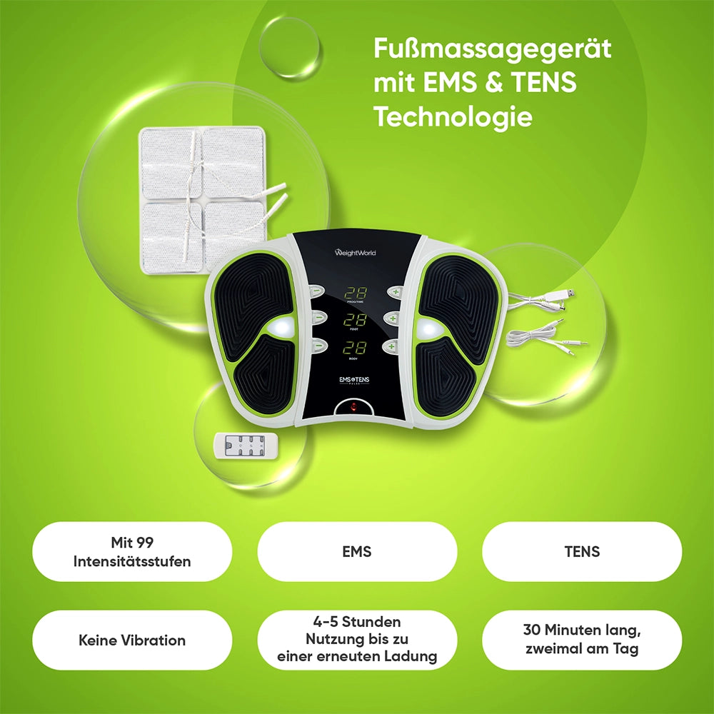 Fußmassagegerät mit EMS- und TENS-Technologie
