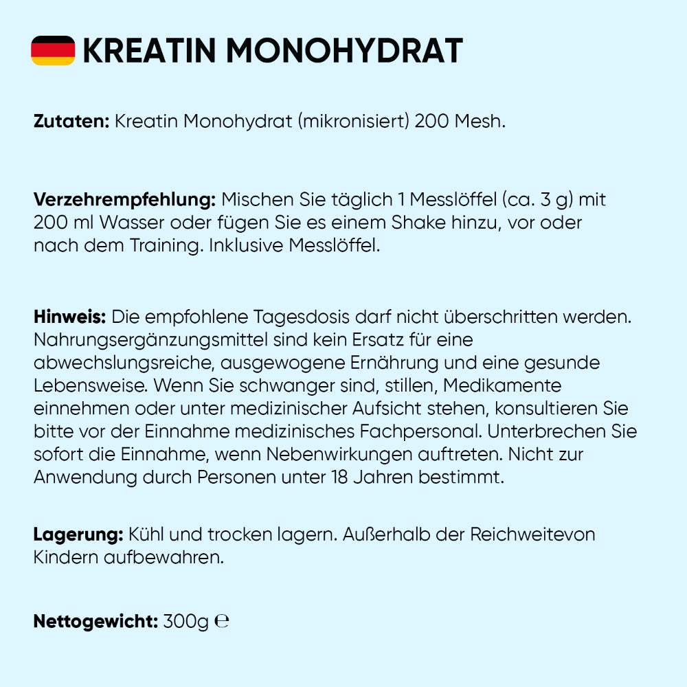 Kreatin Monohydrat Pulver