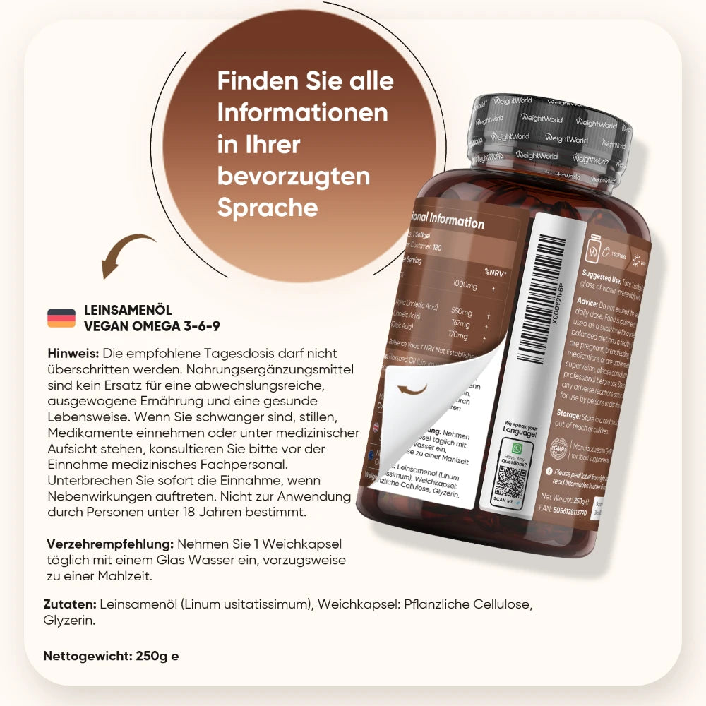Leinsamenöl Softgel Kapseln