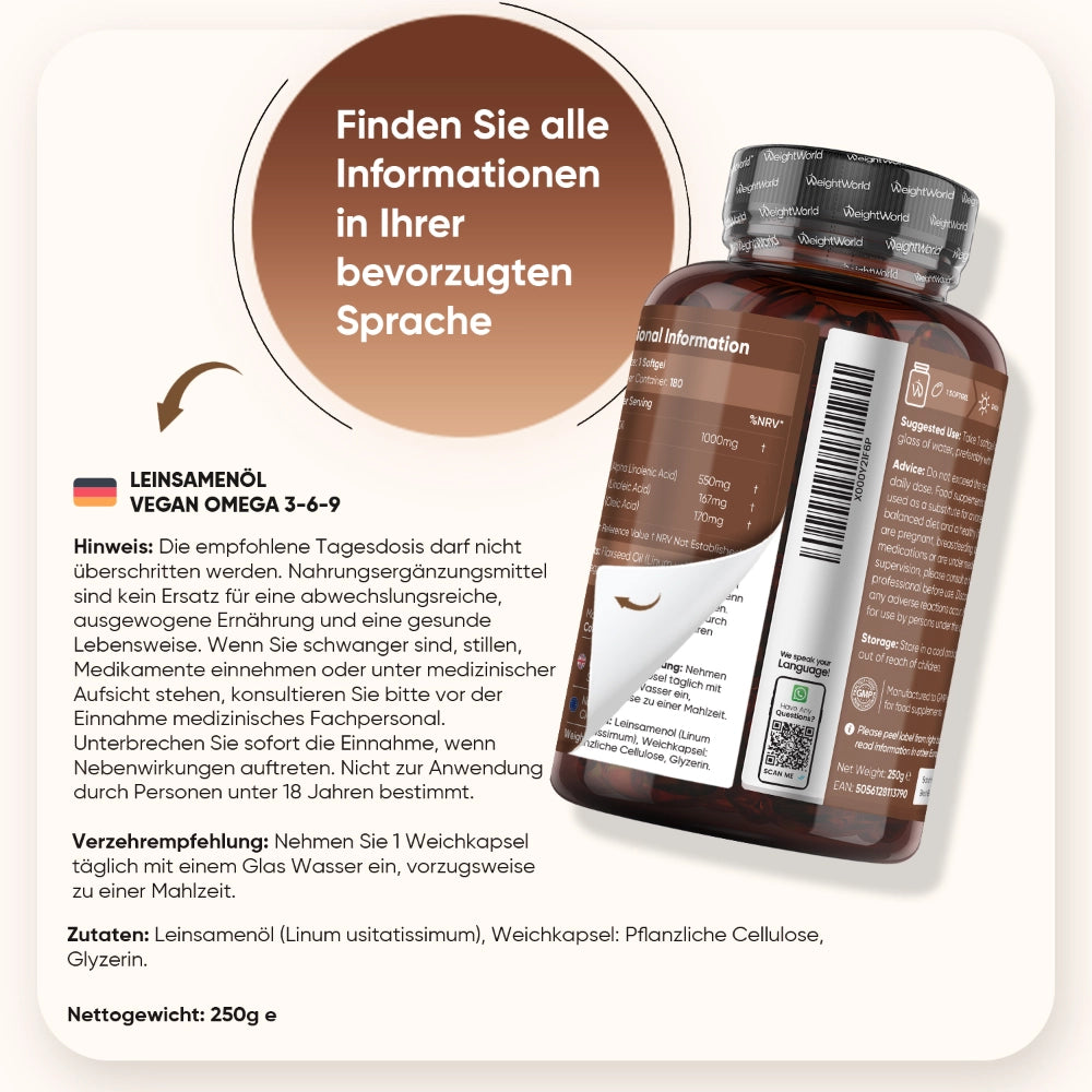 Leinsamenöl Softgel Kapseln