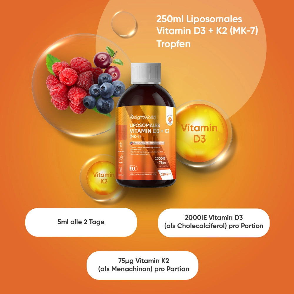 WeightWorld D3+K2 MK-7; 250ml; vegan
