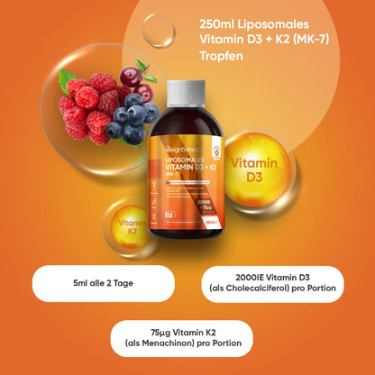 WeightWorld D3+K2 MK-7; 250ml; vegan
