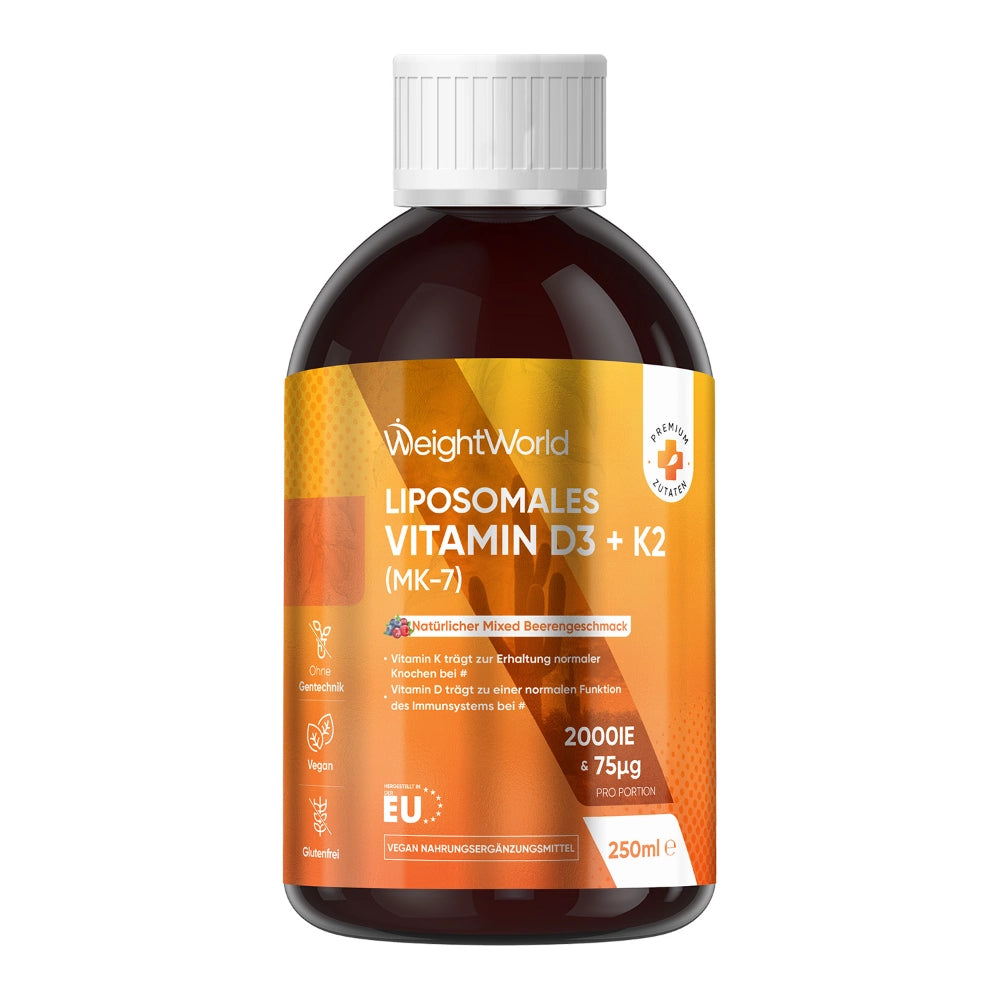 WeightWorld D3+K2; liposomale; EU-Herstellung
