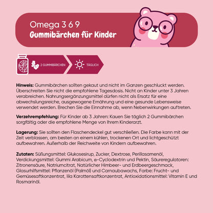 Omega 3 6 9 Gummibärchen für Kinder