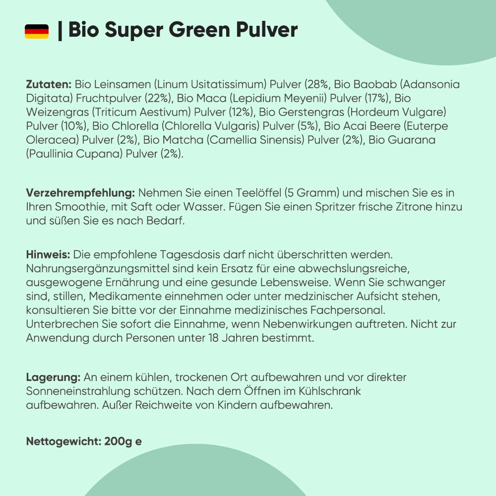 Bio Super Greens Pulver