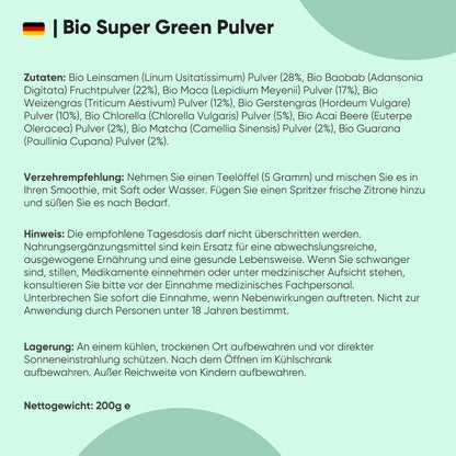 Bio Super Greens Pulver