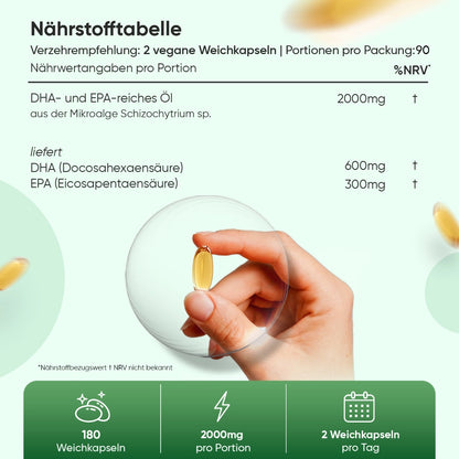 Vegane Omega-3 Kapseln 2er Pack