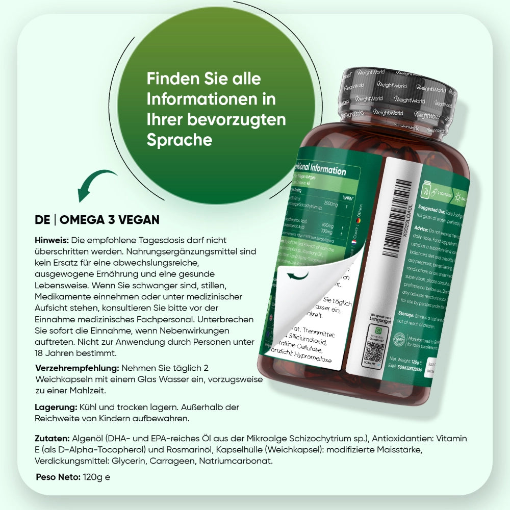 Vegane Omega-3 Kapseln 2er Pack
