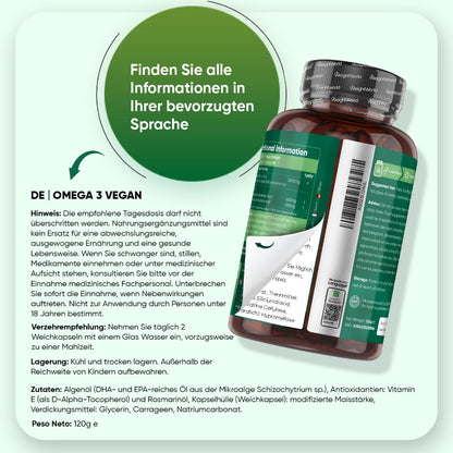 Vegane Omega-3 Kapseln 2er Pack