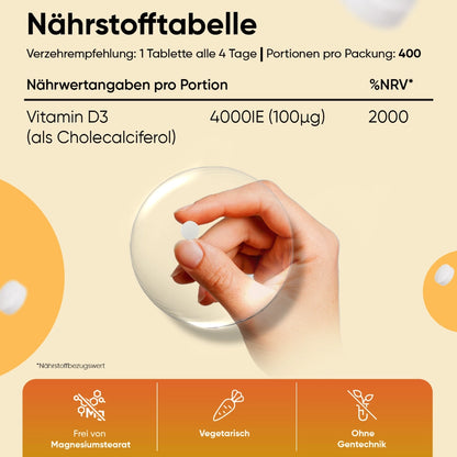 Vitamin D3 4000 IE Tabletten
