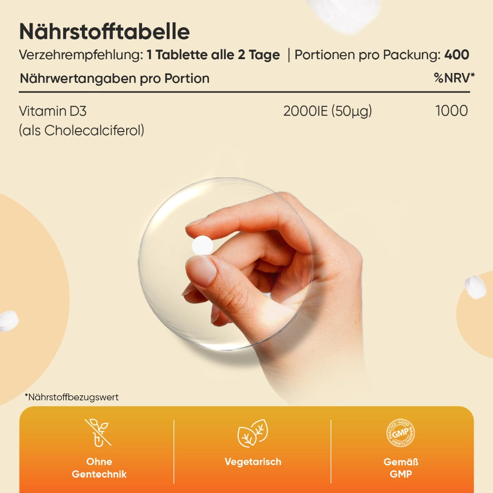 Vitamin D3 2000 IE 400 Tabletten