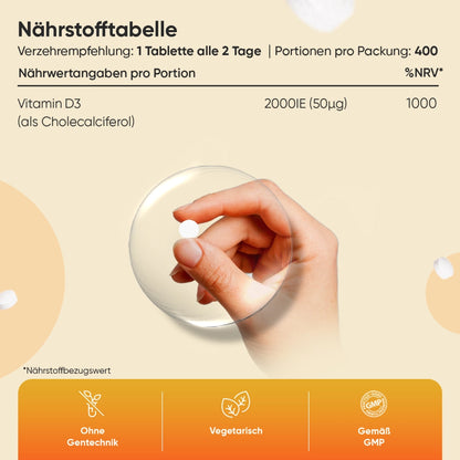 Vitamin D3 2000 IE 400 Tabletten