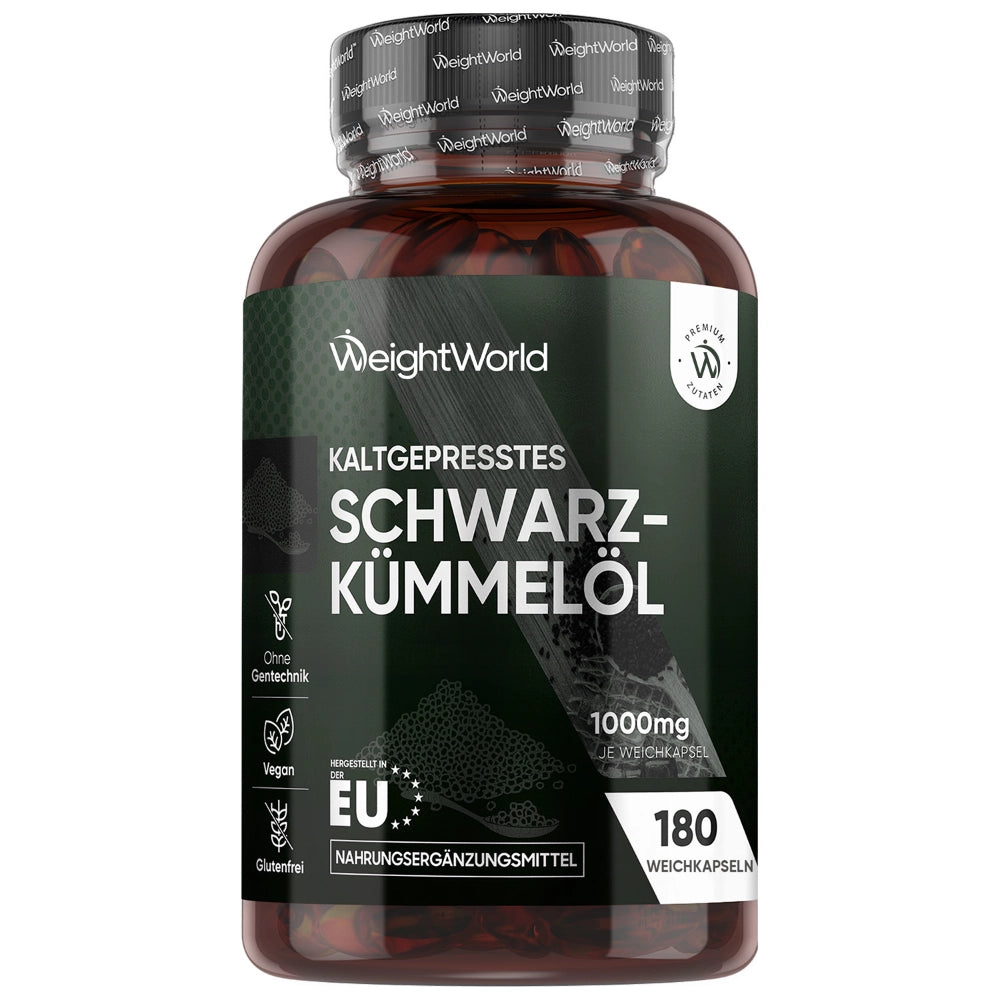 Kaltgepresstes Schwarzkümmelöl Weichkapseln