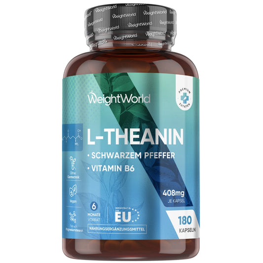 L-Theanin Kapseln mit schwarzem Pfeffer und Vitamin B6