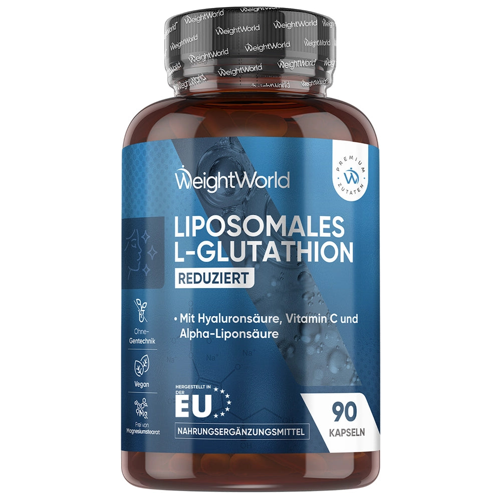 Liposomales L-Glutathion Nahrungsergänzung im braunen Kapselglas, 90 Kapseln