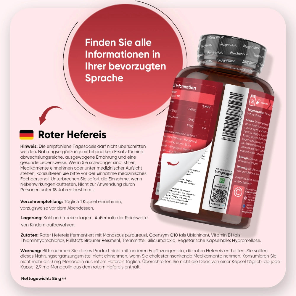 Rote Reis Kapseln